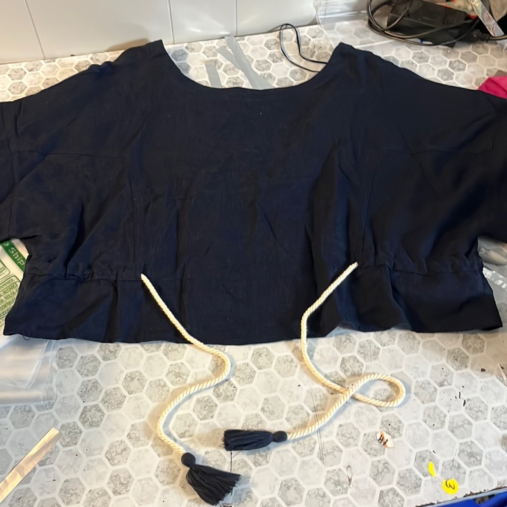 Fate Medium Oversized Short Sleeve Cropped Blouse